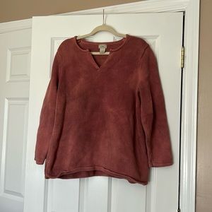 LL Bean (2X) cotton rust brown sweater